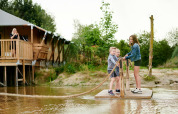 Children on raft water - Holiday Park Sallandshoeve - Nieuw Heeten, Overijssel, Netherlands