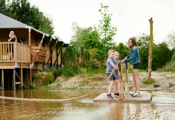 Children on raft water - Holiday Park Sallandshoeve - Nieuw Heeten, Overijssel, Netherlands