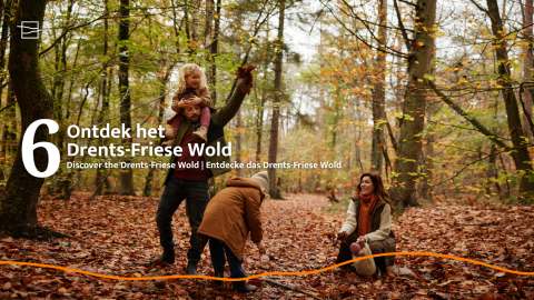 Famiglia trascorre l’autunno nel Drents-Friese Wold vicino a Unbrick One Lodge con sauna e piscina a Brinckerduyn.