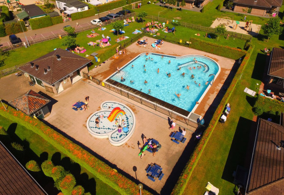 Park and outdoor pool overview - De Boshoek - Voorthuizen, Gelderland, Netherlands
