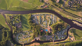 Overzicht park van bovenaf - De Koeksebelt - Ommen, Overijssel, Nederland