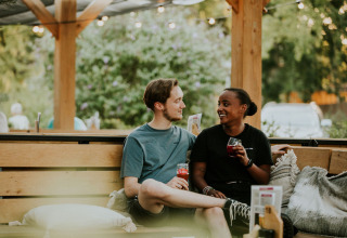 Couple on terrace - Camping Si-Es-An - Balkbrug, Overijssel, Netherlands