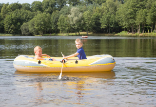 Rowing on the beach lake - Camping _t Veld - Rheeze, Overijssel, Netherlands