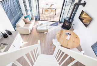 Durchsichtiges Wohnzimmer und Terrassenhaus - Waterrijk Oesterdam - Tholen, Zeeland, Niederlande