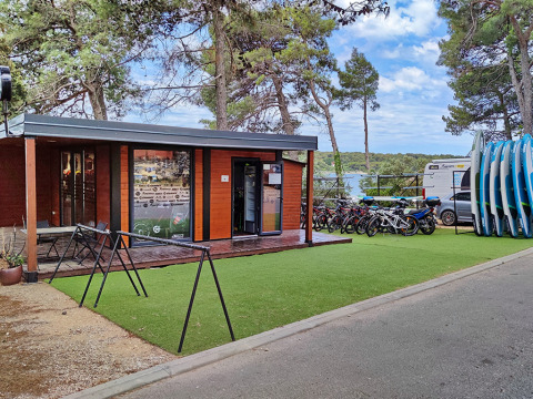 Bike and paddleboard rental at Baia Holiday Poljana holiday park in Primorje-Gorski Kotar County, Croatia.