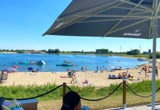 Atmosphere photo swimming lake from terrace - Rhederlaagse Lakes - Lathum, Gelderland, Netherlands