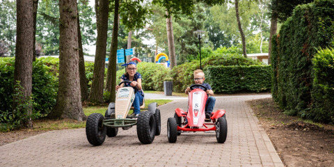 Enfants sur des karts - Recreatiepark 't Gelloo - Ede, Gelderland, Pays-Bas