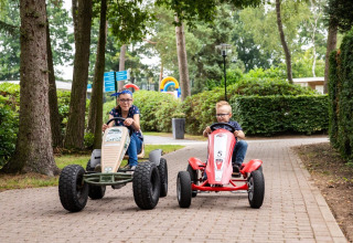 Enfants sur des karts - Recreatiepark 't Gelloo - Ede, Gelderland, Pays-Bas