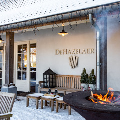 Vuur buiten bij horeca winter - Hof van Salland - Hellendoorn, Overijssel, Nederland