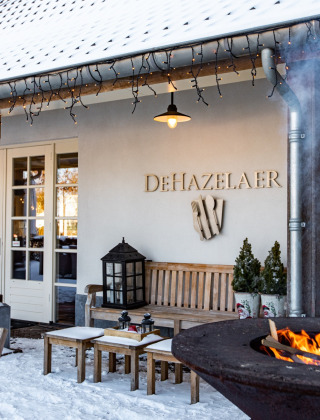 Fire outside at hospitality winter - Hof van Salland - Hellendoorn, Overijssel, Netherlands