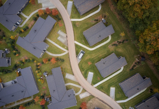 Lodges from above - Vakantiepark de IJsvogel - Voorthuizen, Gelderland, Netherlands
