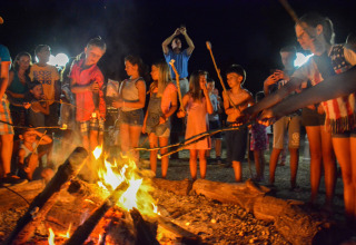Feu de camp en gros plan - Better Off holiday park La Draille - Souillac, Dordogne, France