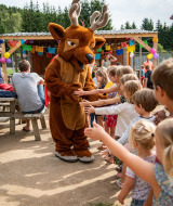 Animación y mascota - Camping Petit Suisse - Manhay, Luxemburgo, Bélgica