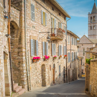 Calle en Toscana, Italia
