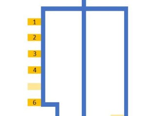 Un rompicapo logico con cancelli numerati a sinistra, che mostra un sistema di tubature su una casa galleggiante.