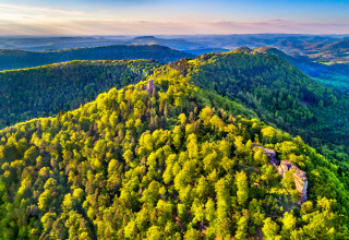 Chateau de Loewenstein mountain landscape, Vosges Mountains, France