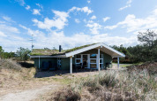Vista esterna di una casa vacanze per 6 persone a Blåvand, Danimarca, immersa nella natura.