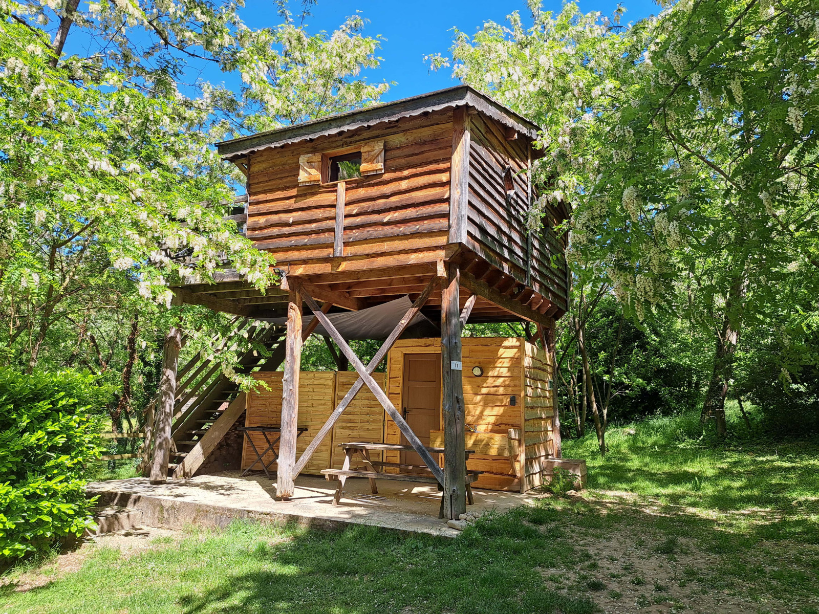Boomhut met spa