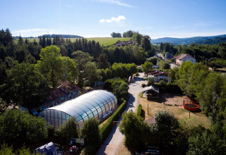 Overview zwembad - Villatent - camping au clos de la chaume - Corcieux, Vogezen, Frankrijk