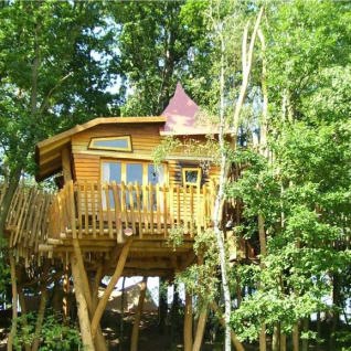 Baumhaus-Glamping-Unterkunft im Wald, Het Culturele Eiland Einsiedler - Boomhutten in Sachsen.