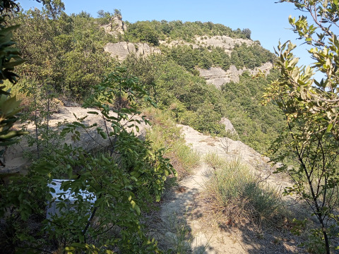 Uitzicht op heuvels en natuur bij Azienda Agricola Il Granello - Glampingtent Italië, natuurlijke omgeving.