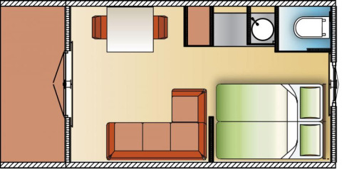 Layout of glamping accommodation at Campingpark am Gederner See - Glamping Hessen, showing amenities.
