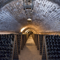 Champagne opslag. Champagne streek, Frankrijk