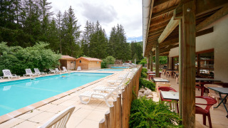 Piscina - Villatent - Camping de Vaubarlet - Sainte-Sigolène, Alto Loira, Francia