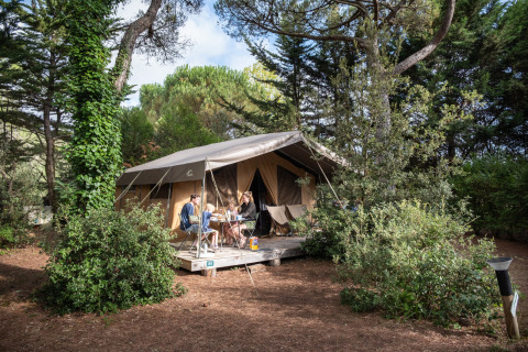 Alojamiento glamping en el bosque en Huttopia Chardons Bleus – Ile de Ré - Glamping Nouvelle-Aquitaine.