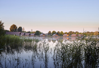 WaterLodges al Recreatiepark TerSpegelt in Brabant, situate sul lago e circondate da tranquilla natura.