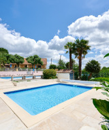 Piscina para niños pequeños - Villatent - Camping Lestaubiere - Douville, Dordoña, Francia