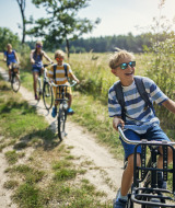 Kids on bikes - Camping Bockenauer Schweiz - Vodatent - Bockenau, Rheinland-Pfalz, Germany