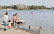 Spiaggia sabbiosa, Marina Parcs Almere, Flevoland, Paesi Bassi