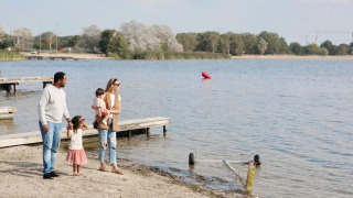 Playa de arena, Marina Parcs Almere, Flevoland, Países Bajos