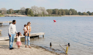 Playa de arena, Marina Parcs Almere, Flevoland, Países Bajos