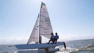 Zeilboot op het water - Marina Parcs Almere - Almere, Flevoland, Nederland