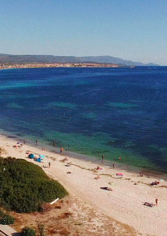 Strand bij camping - Camping Laguna Blu - Villatent - Alghero, Sardinië, Italië
