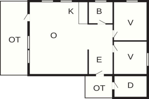 Floor plan of the '4 person holiday home in Surna' in Sweden, showing layout of rooms and storage spaces.