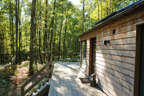 Houten terras en chalet 