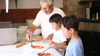 Pizza avond - Camping Pian Di Boccio - Villatent - Bevagna, Umbrië, Italië