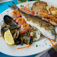 Traditionele vis maaltijd Kroatië