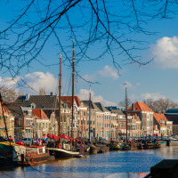 Thorbeckegracht in Zwolle, Overijssel, Niederlande