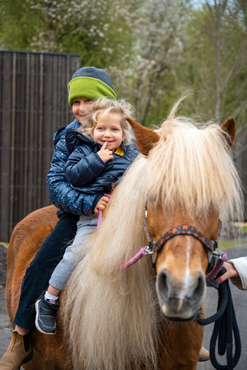 Niños a caballo - De Parel - Zeewolde, Flevoland, Países Bajos