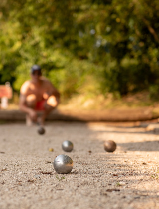 Jeus de Boules - Camping Fargogne - Vodatent - Puygaillard-de-Quercy, Tarn y Garona, Francia