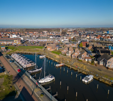 Aperçu du port de plaisance - Houseboats Lemmer - Lemmer, Friesland, Pays-Bas