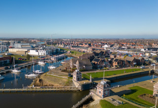 Panorámica alrededores y puerto - Casas flotantes Lemmer - Lemmer, Frisia, Países Bajos