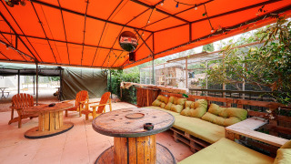 Catering en terraza - Camping Le Canigou - Villatent - Espira de Conflent, Pirineos, Francia