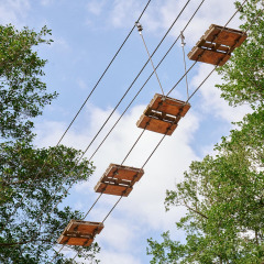 Klim parcour - Camping Le Canigou - Villatent - Espira de Conflent, Pyreneeën, Frankrijk