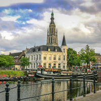 Großer Turm Breda - Vodatent - Camping de Heerlijkheid Vorenseinde - Rucphen - Nordbrabant - Niederlande.