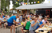 Terrasse extérieure - Camping Elbeling - Vodatent - Bleckede, Basse-Saxe, Allemagne